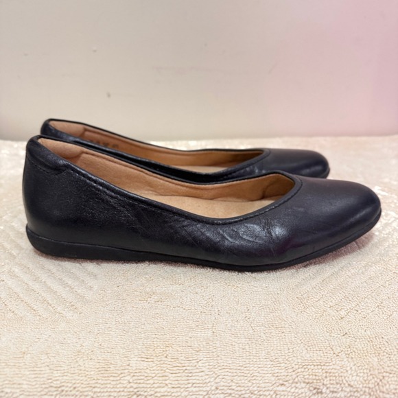 Naturalizer Shoes - Naturalizer Women Black Leather Ballet Flats Slip On Shoes Size 8 M